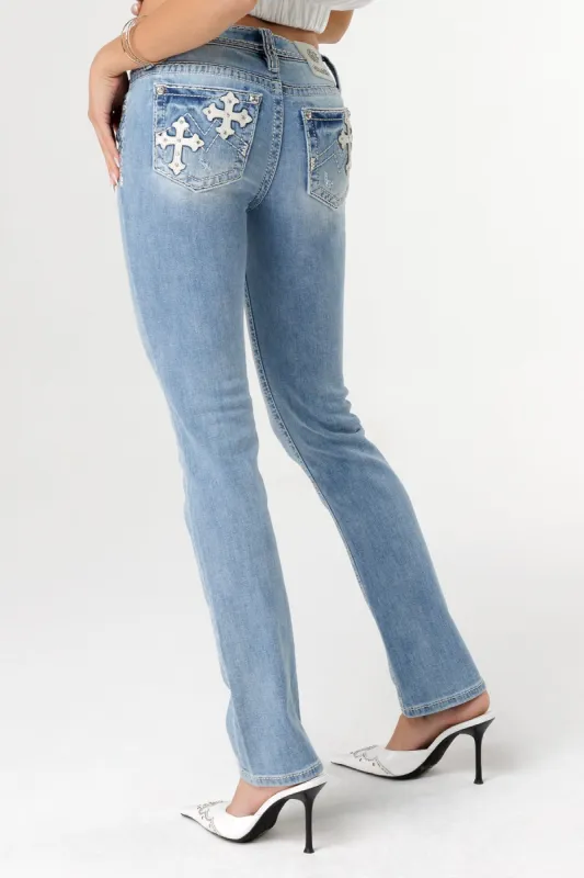 Cross Couture Straight Jeans sold by Miss Me