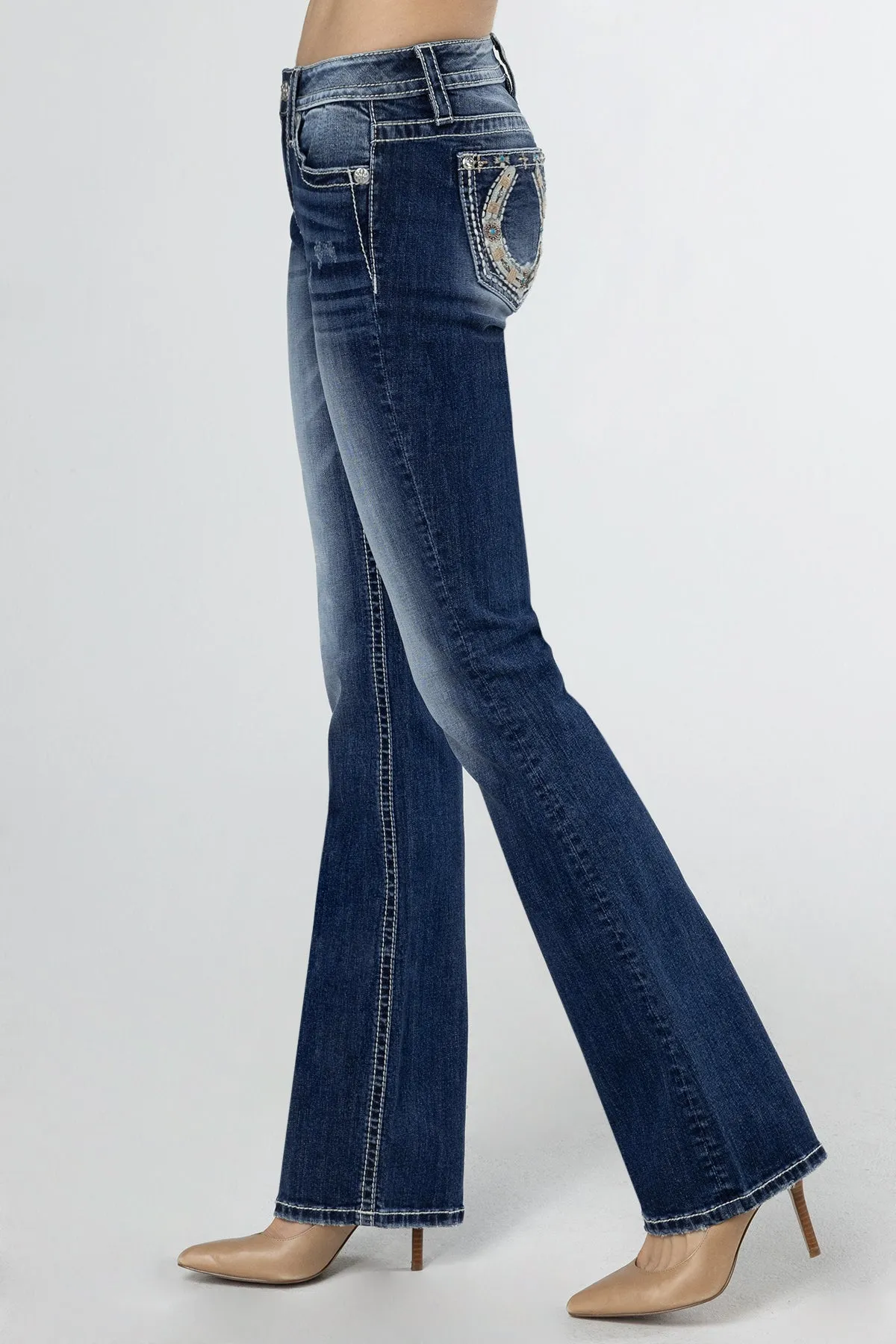 Shining Horseshoe Bootcut Jeans sold by Miss Me product image thumbnail 3