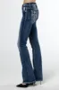 Scalloped Edge Cross Bootcut Jeans sold by Miss Me