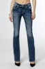 Scalloped Edge Cross Bootcut Jeans sold by Miss Me