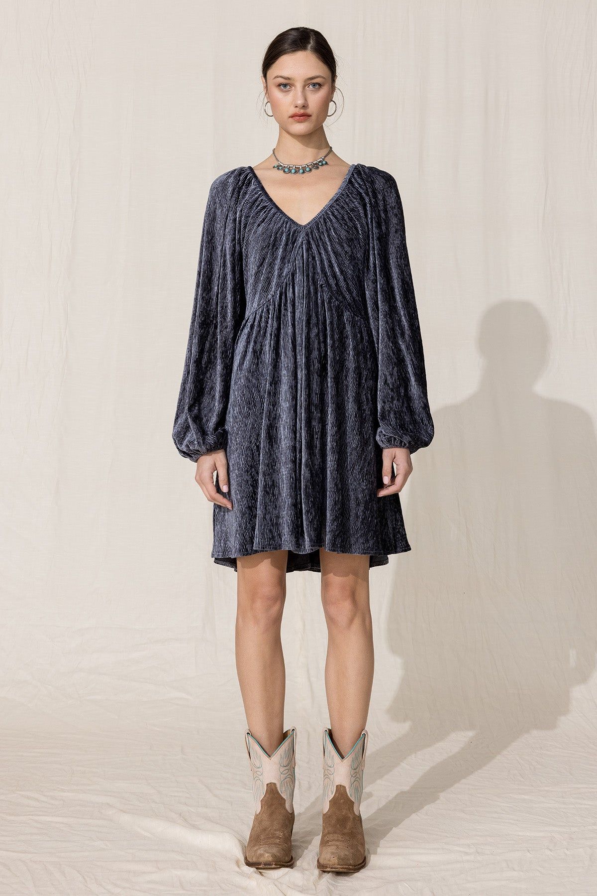 Flowy Velvet Dress sold by Miss Me product image thumbnail 2