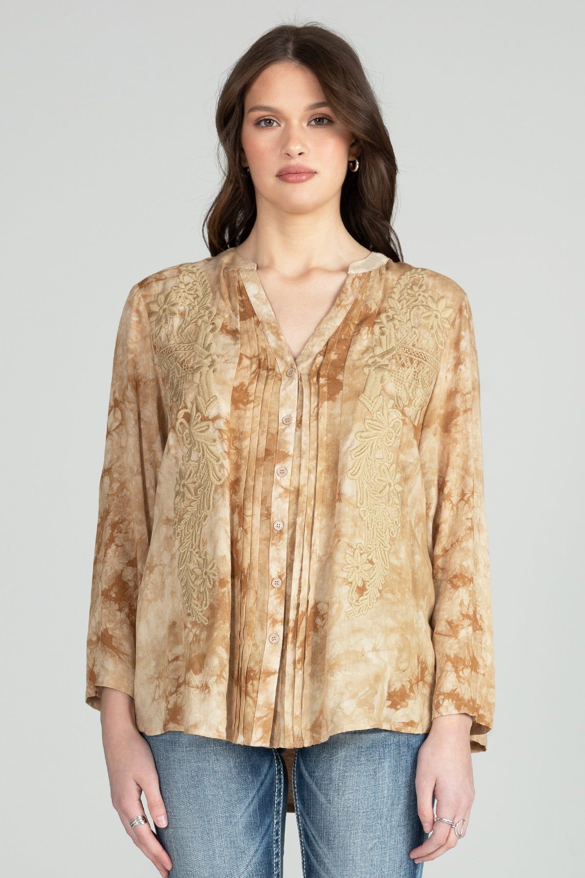 Tie Dye Embroidered Top sold by Miss Me product image thumbnail 4