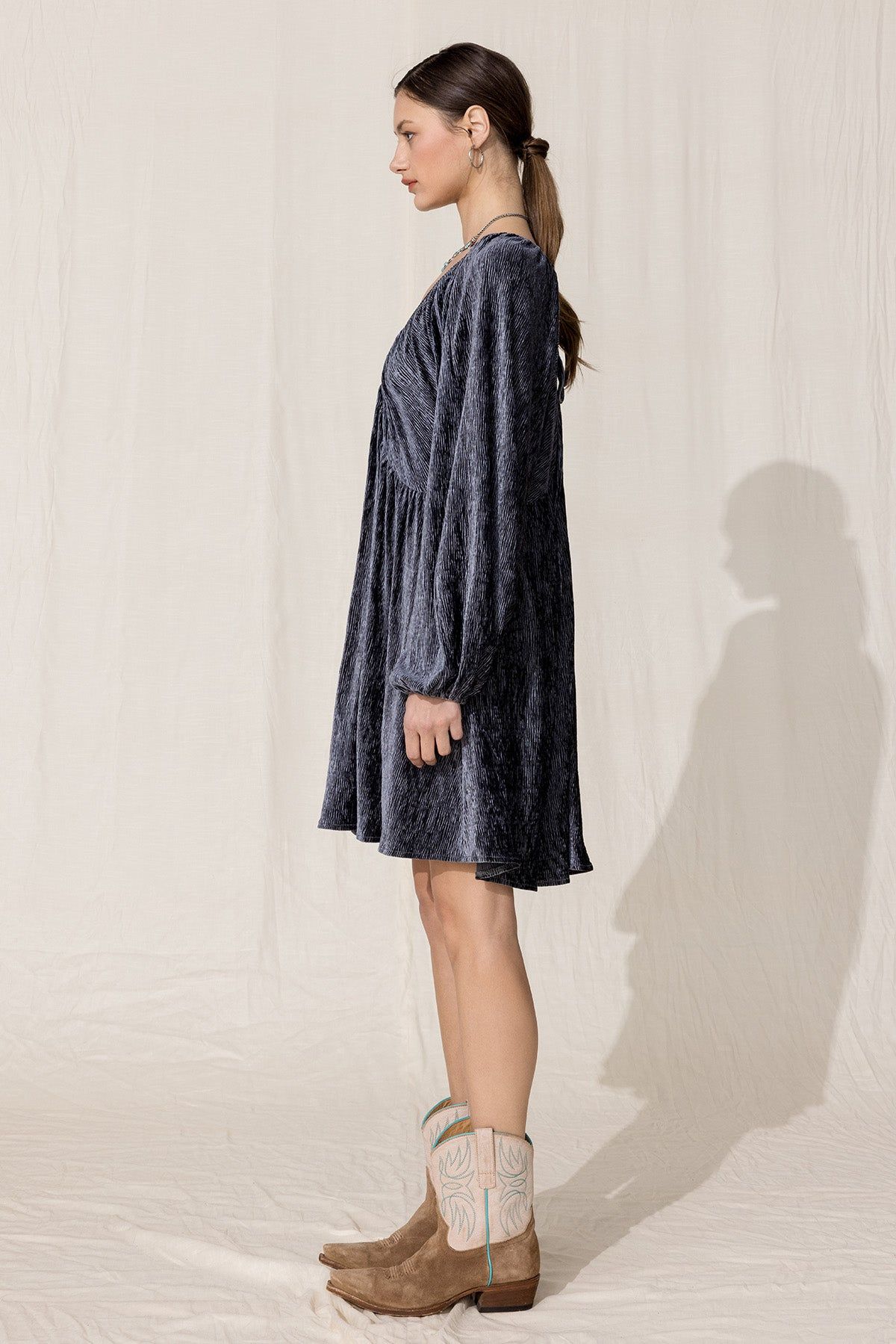 Flowy Velvet Dress sold by Miss Me product image thumbnail 4