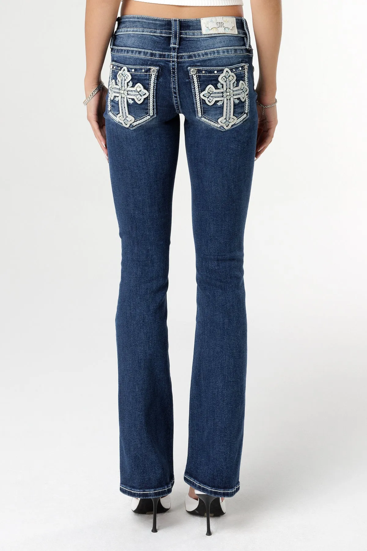 Blossoming Cross Bootcut Jeans sold by Miss Me