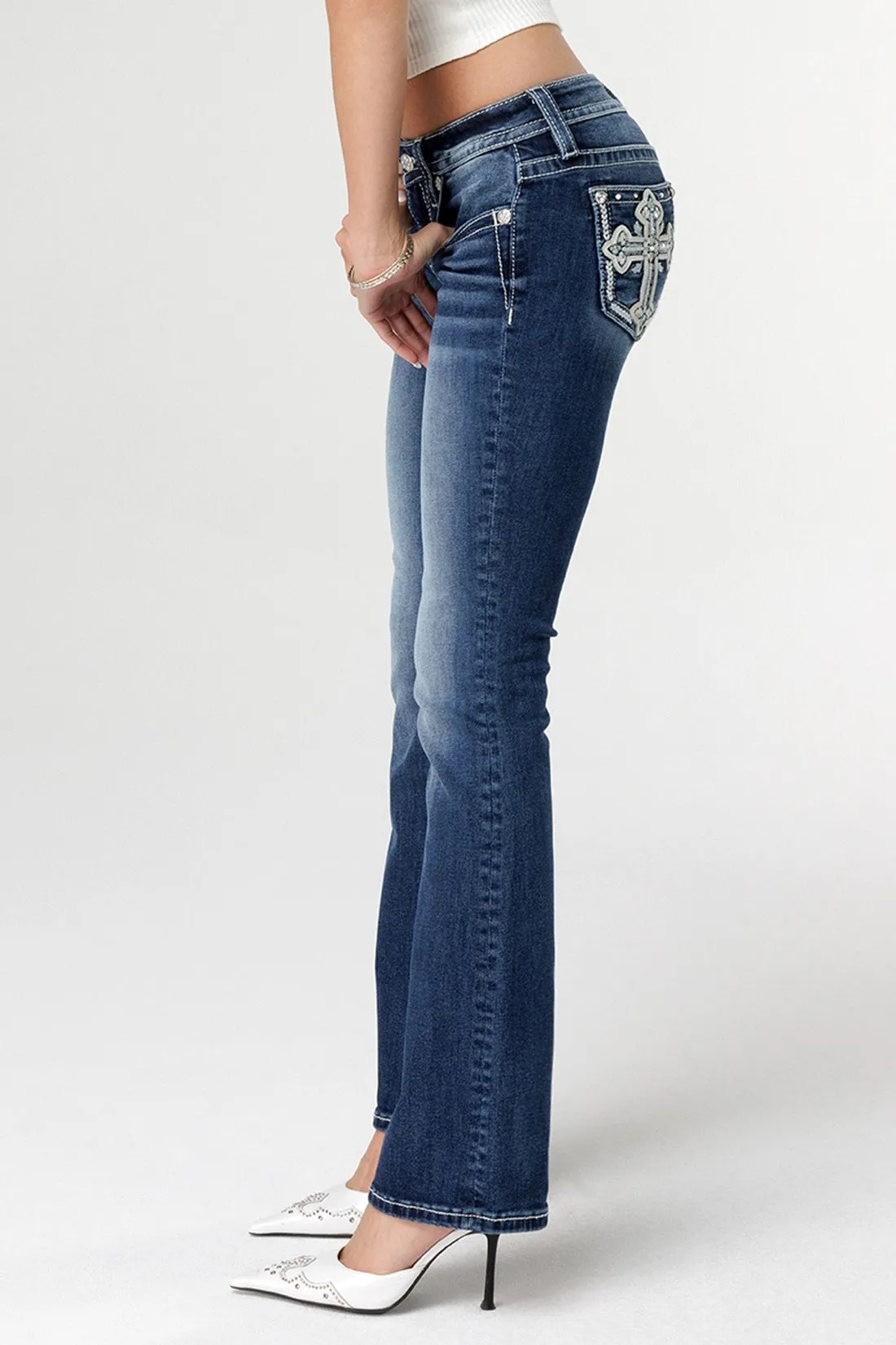 Blossoming Cross Bootcut Jeans sold by Miss Me product image thumbnail 3