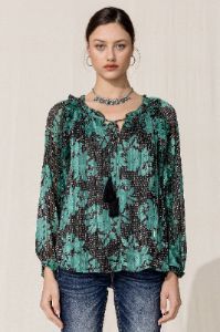 Floral Print Blouse sold by Miss Me