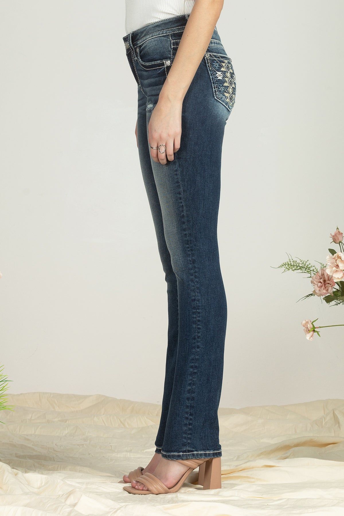 Blooming Aztec Straight Denim sold by Miss Me product image thumbnail 3