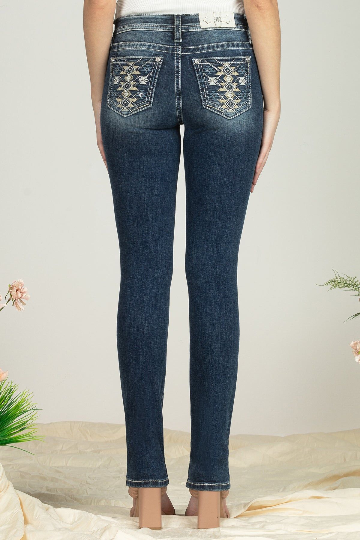 Blooming Aztec Straight Denim sold by Miss Me