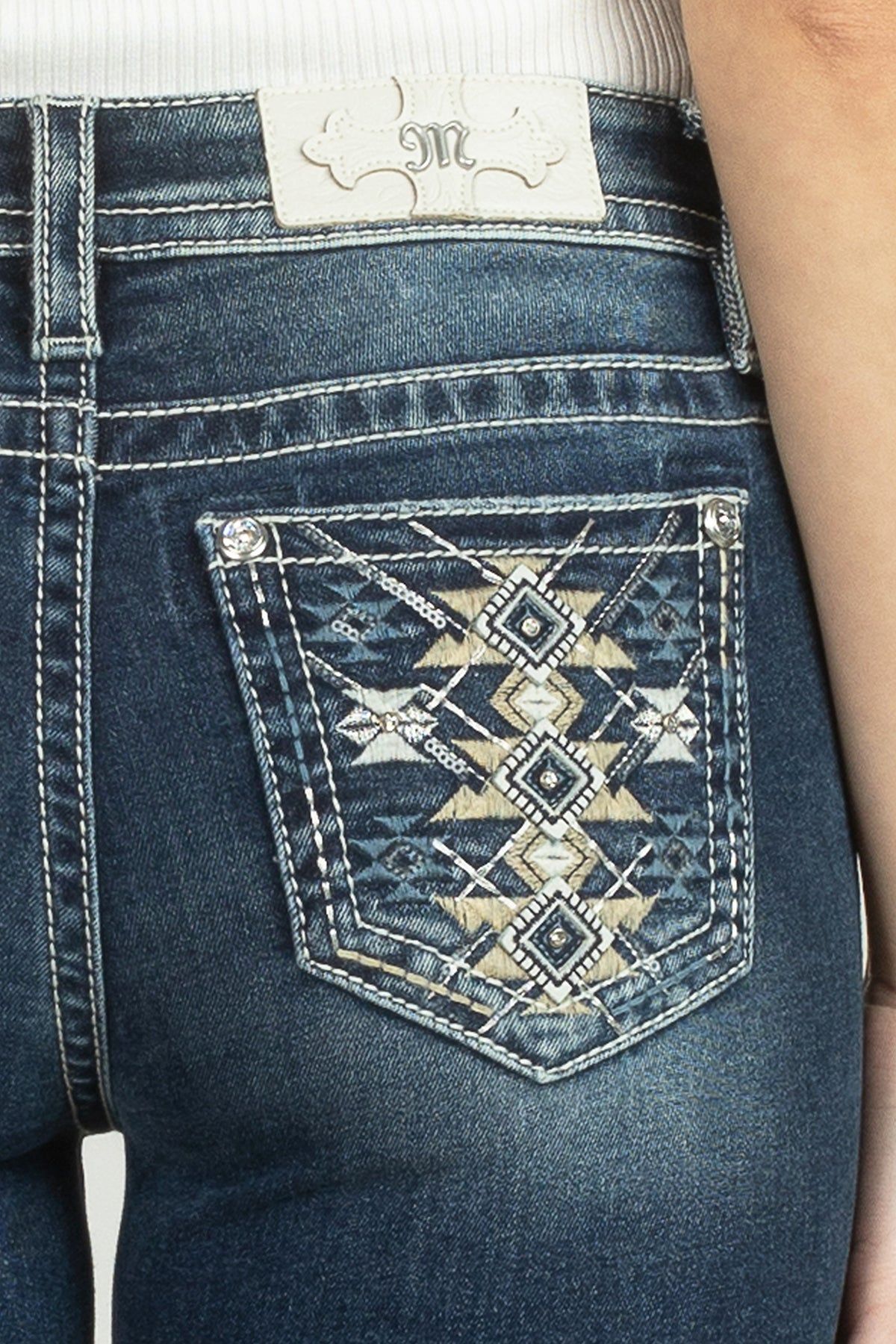 Blooming Aztec Straight Denim sold by Miss Me product image thumbnail 4