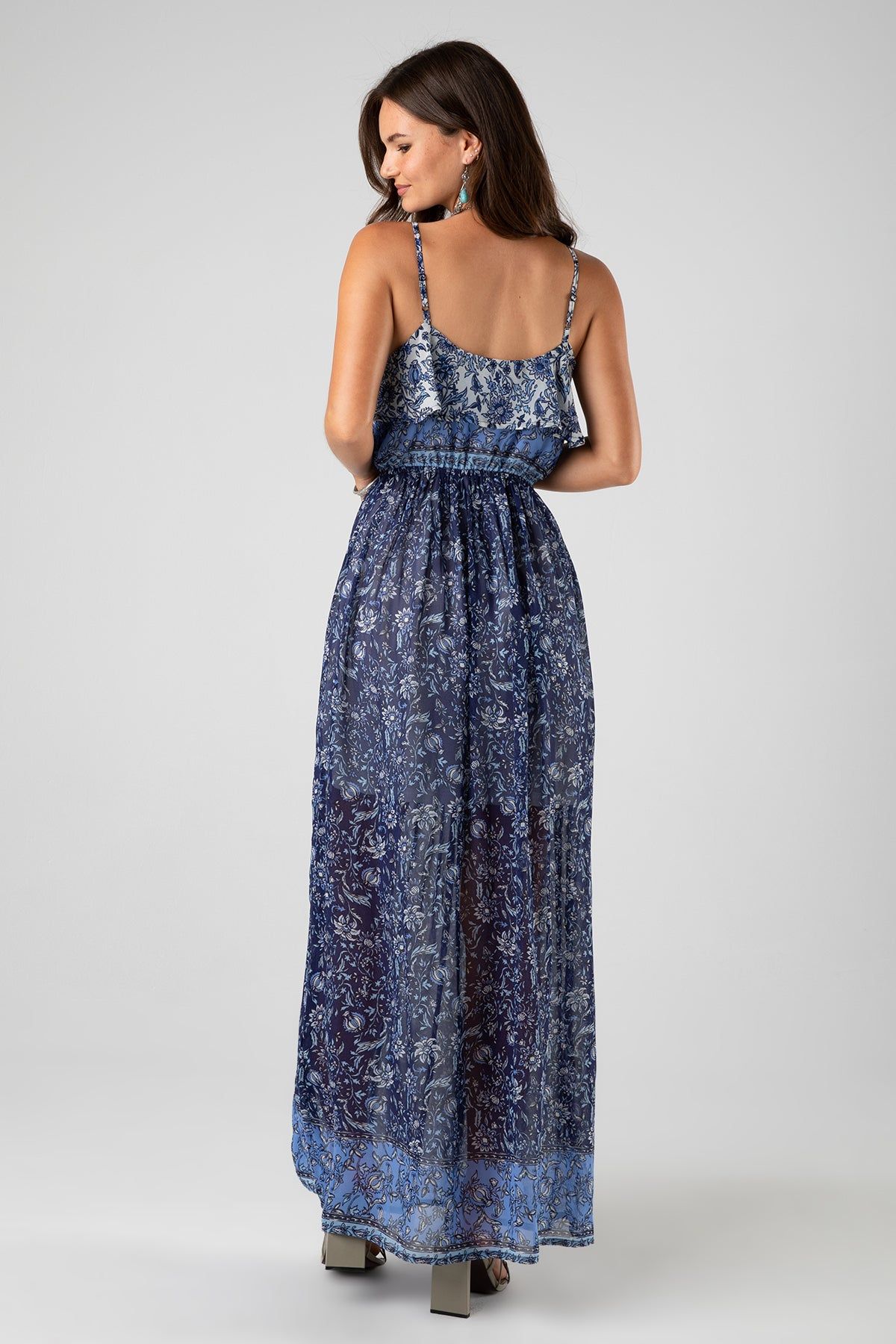 Ruffle Print Maxi Dress sold by Miss Me product image thumbnail 3