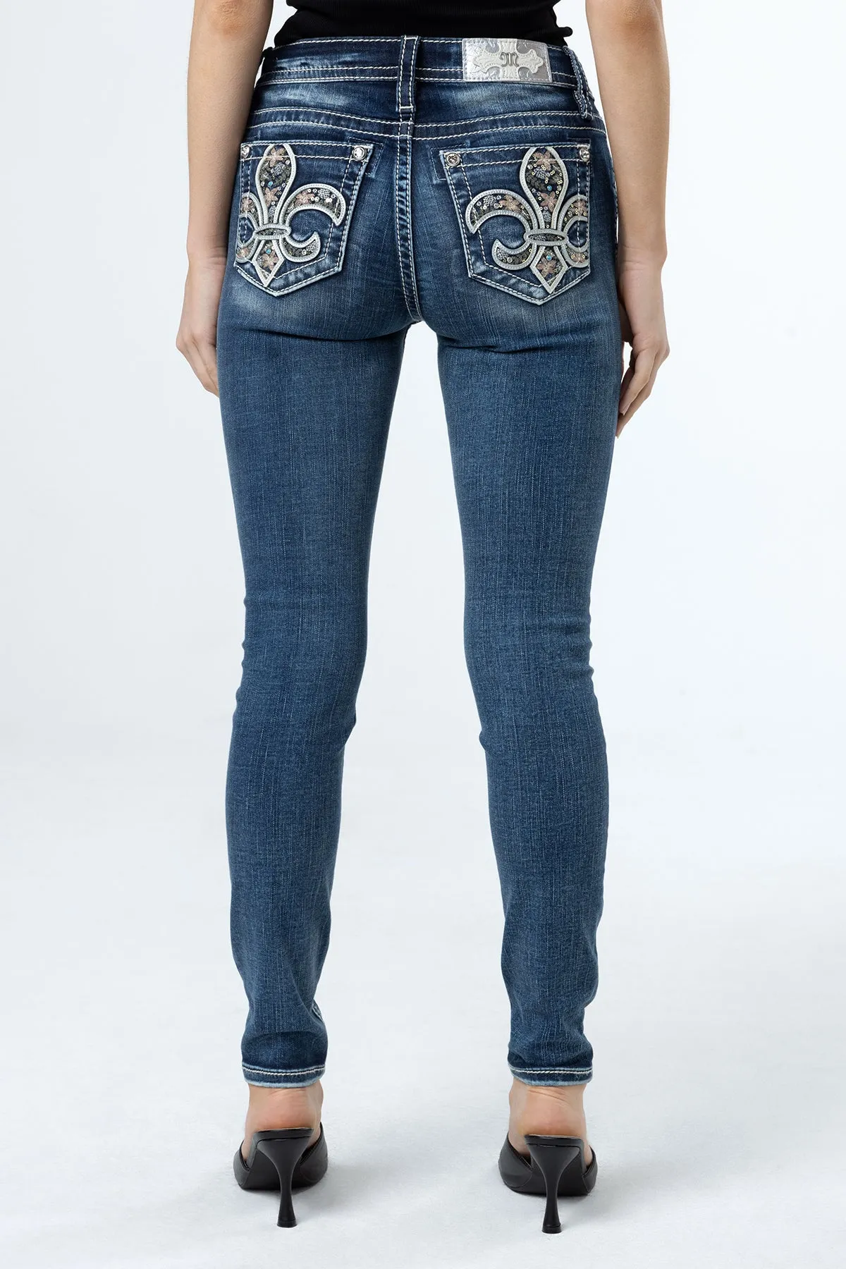 Floral Fleur Skinny Jeans sold by Miss Me