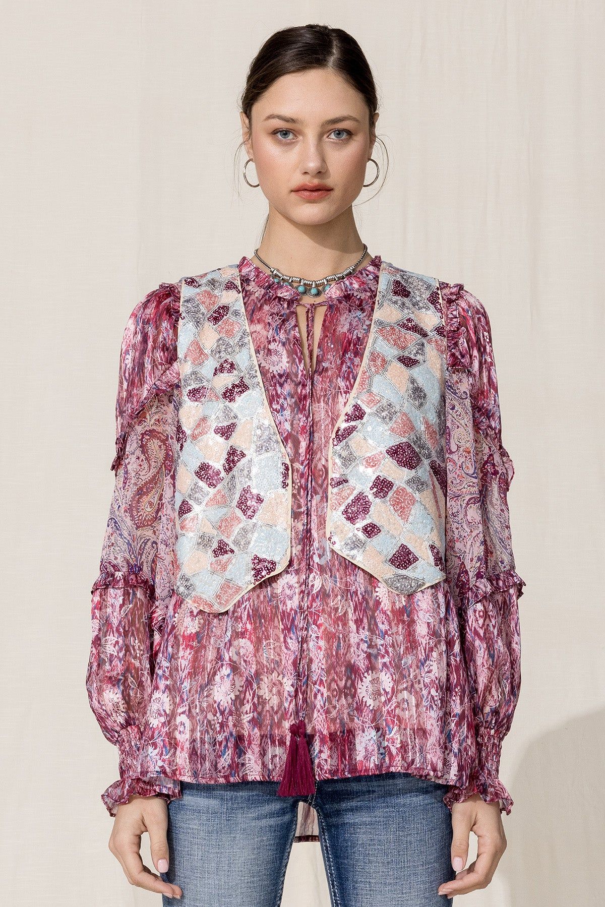 Sequin Vest sold by Miss Me product image thumbnail 2