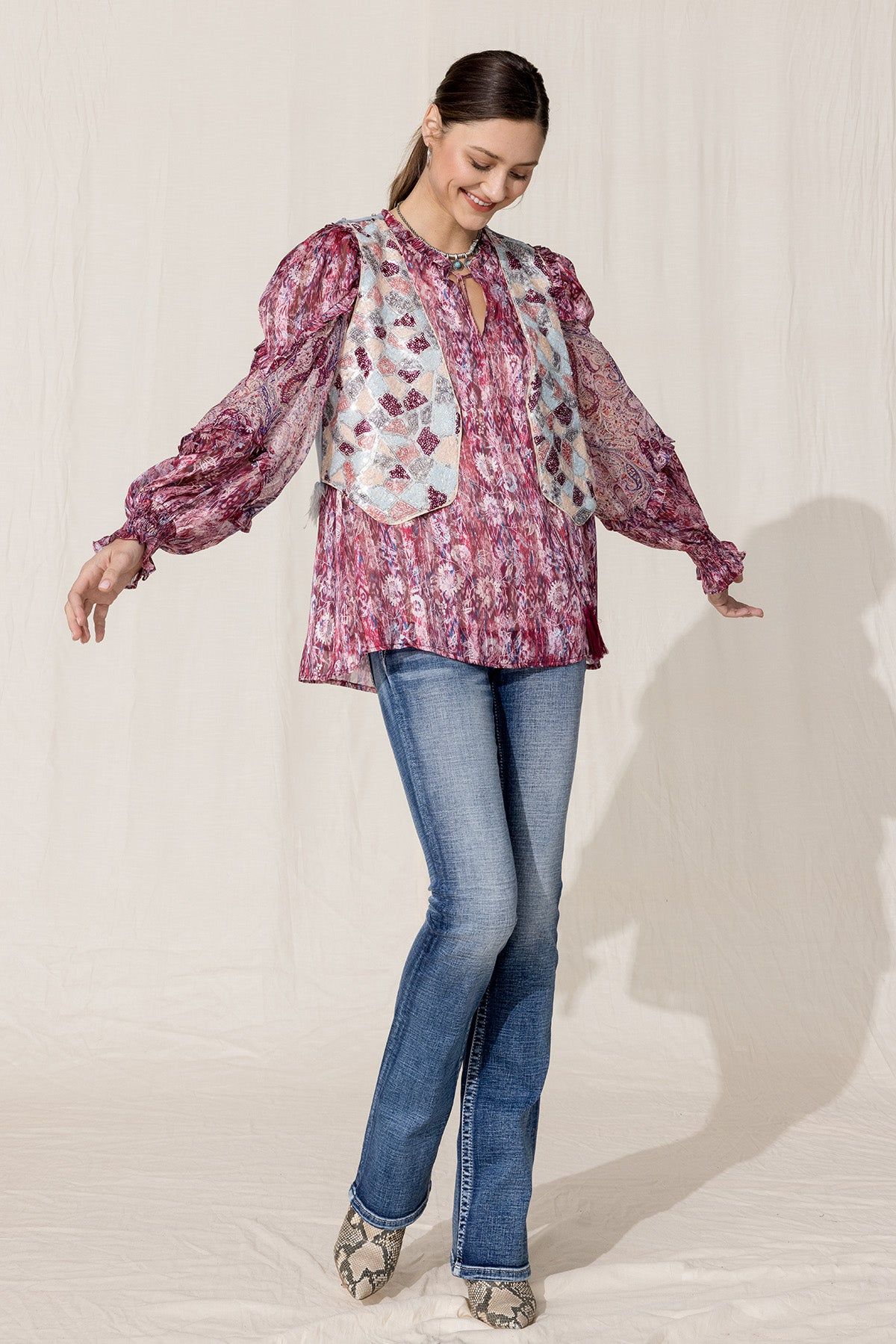 Sequin Vest sold by Miss Me