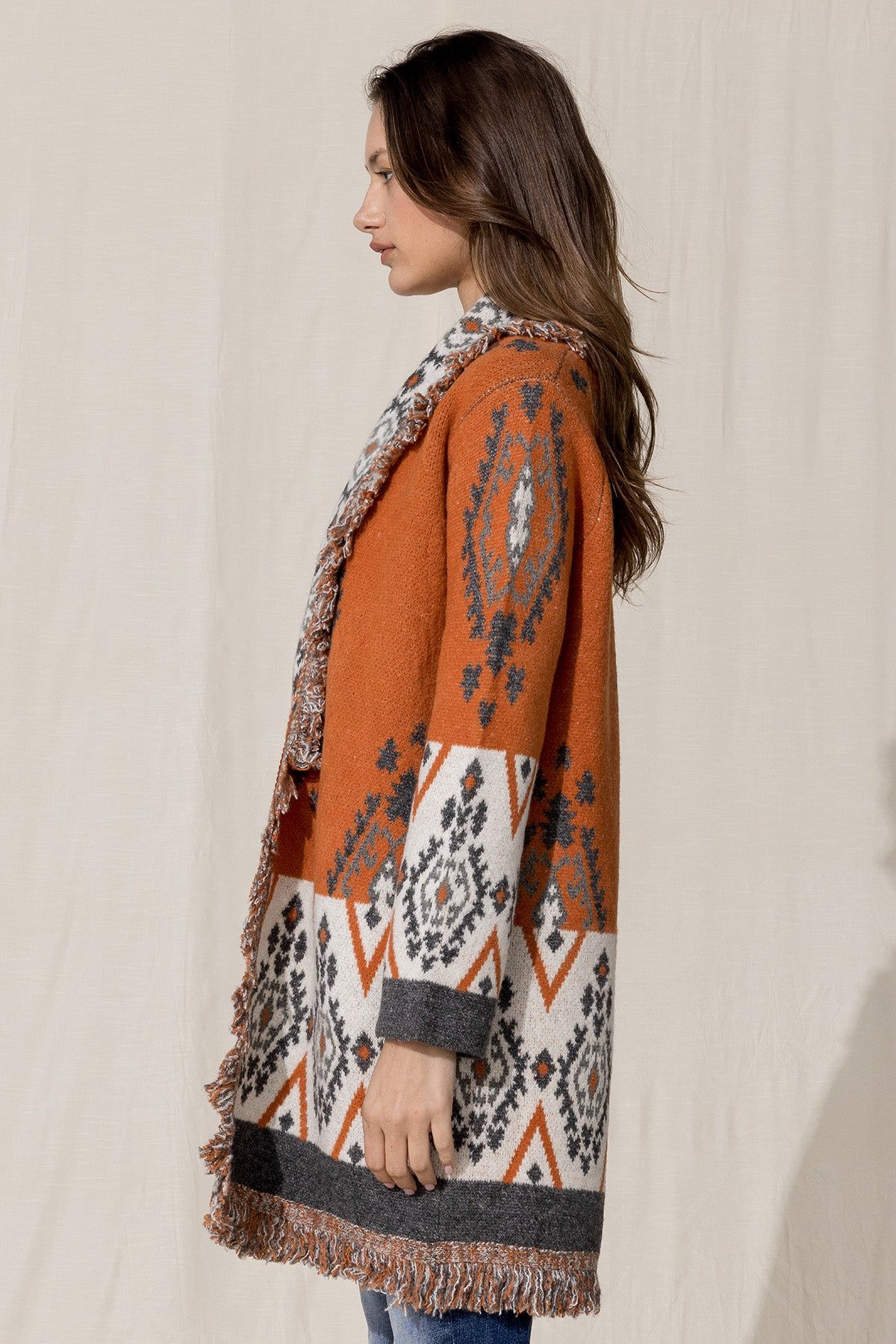 Aztec Fringe Cardigan sold by Miss Me product image thumbnail 7