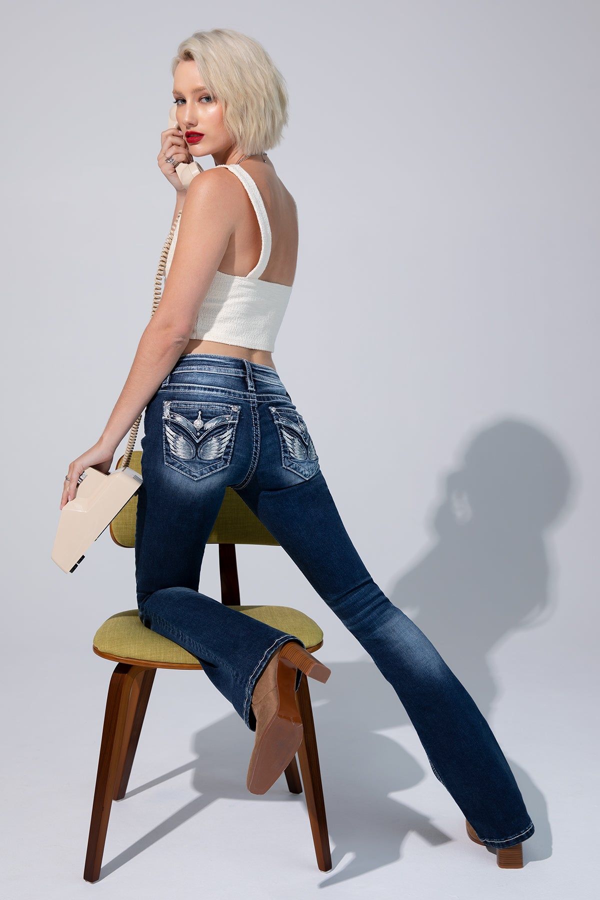 Angel Wing Bootcut Jeans sold by Miss Me product image thumbnail 6