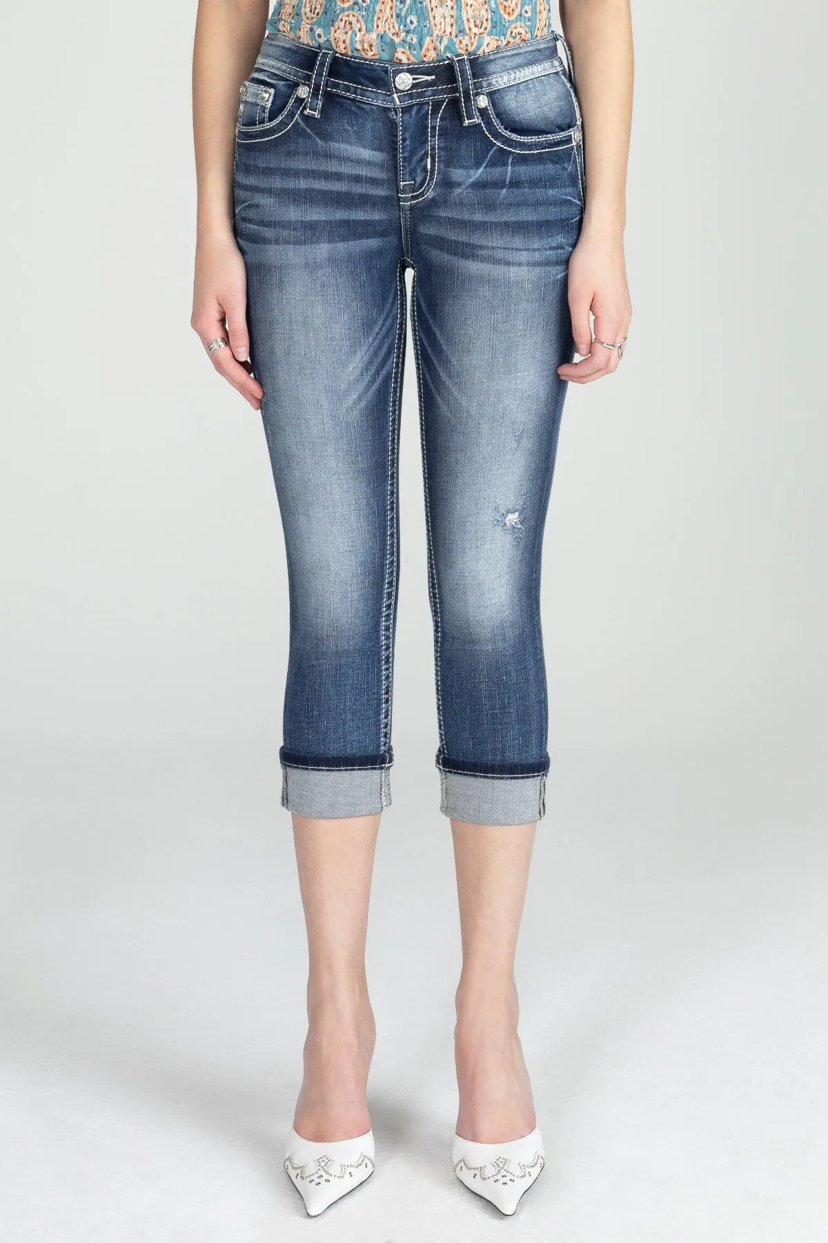 Bold Wing Capri sold by Miss Me product image thumbnail 3