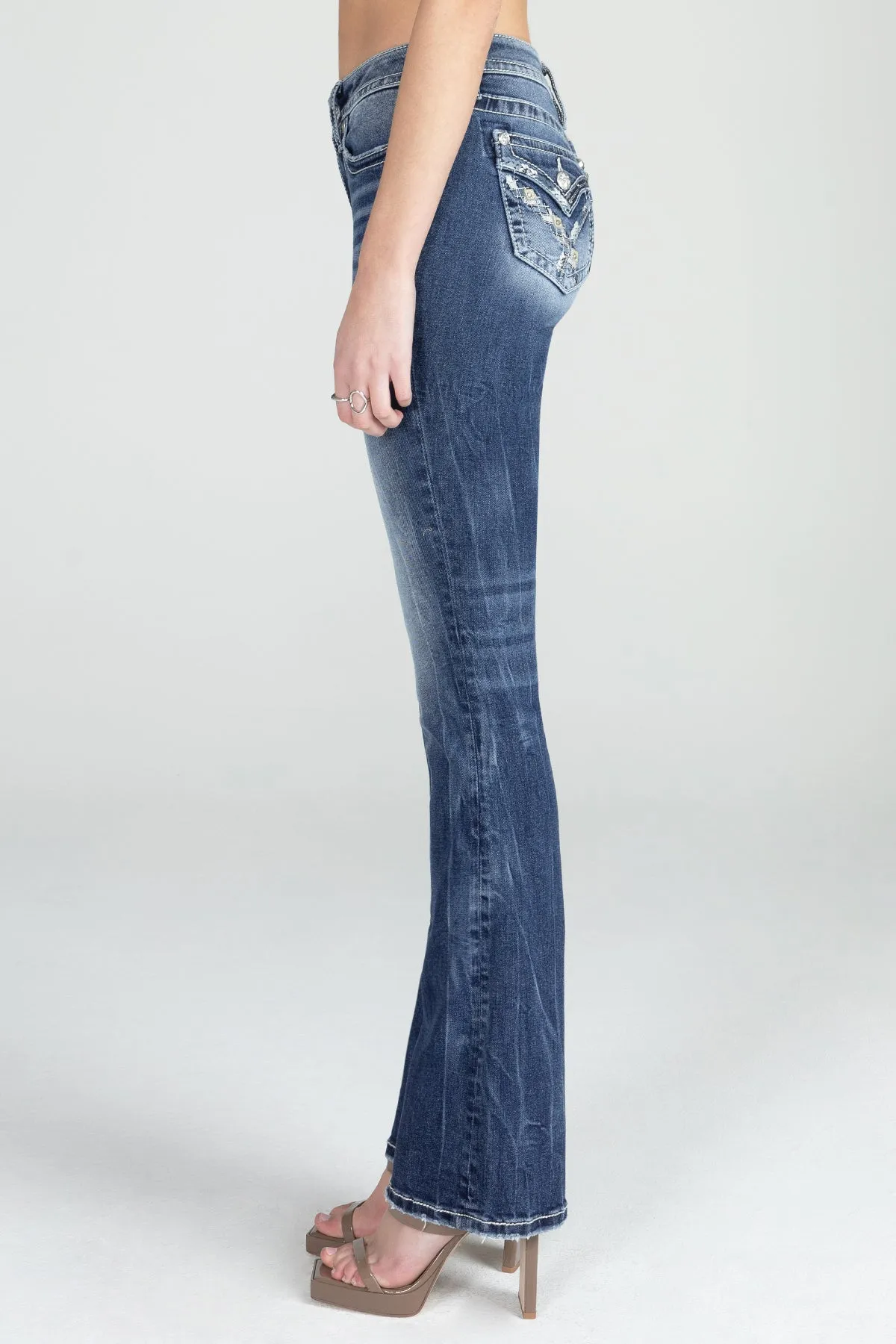 Geometric Braid Cross Stitch Bootcut Denim sold by Miss Me product image thumbnail 3