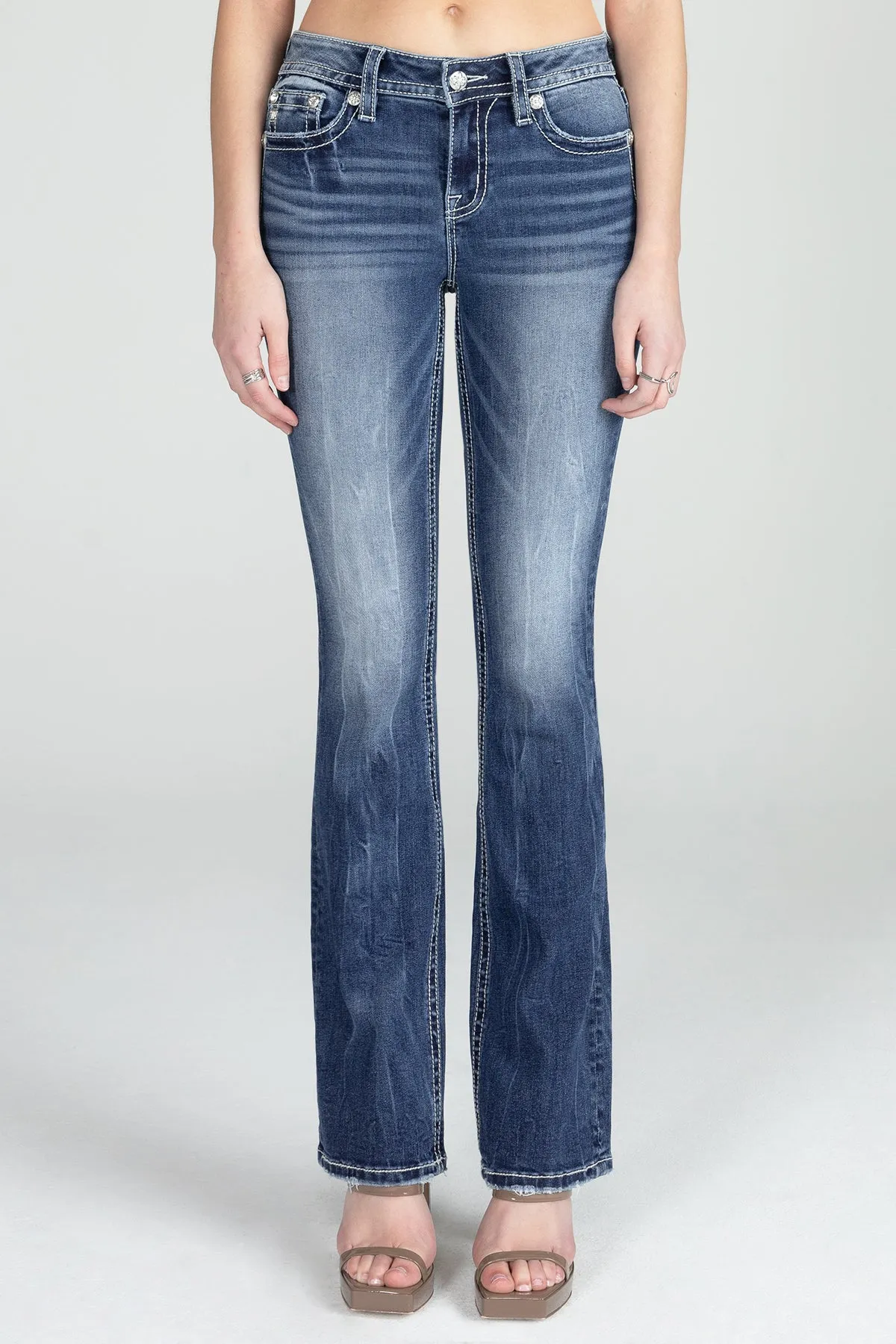 Geometric Braid Cross Stitch Bootcut Denim sold by Miss Me product image thumbnail 2