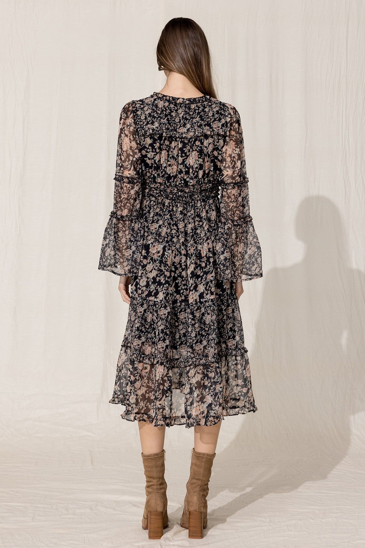 Floral Chiffon Maxi Dress sold by Miss Me product image thumbnail 4