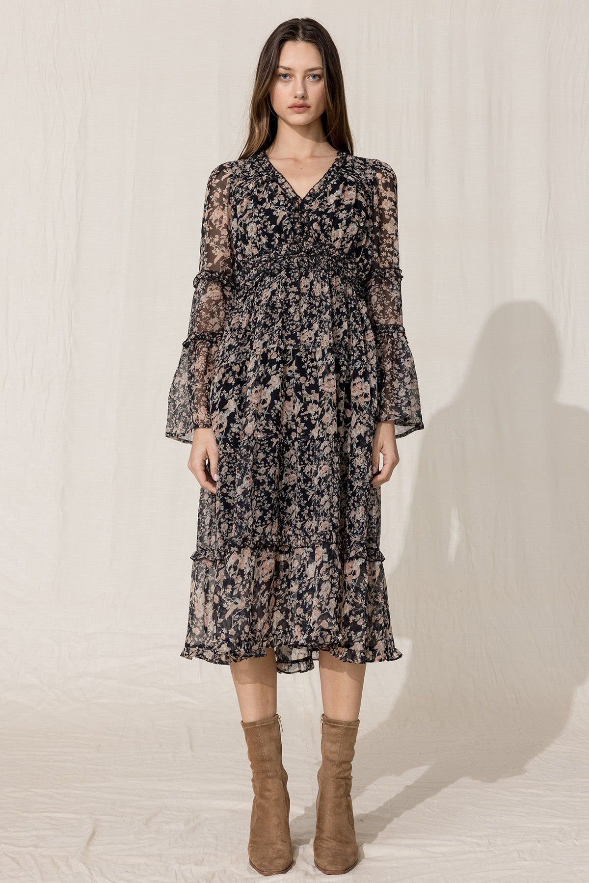 Floral Chiffon Maxi Dress sold by Miss Me product image thumbnail 3