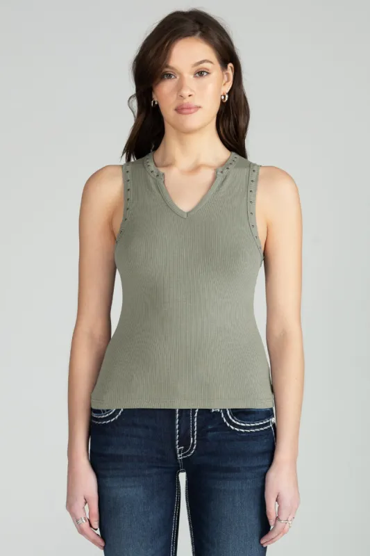 Studded Knit Tank sold by Miss Me