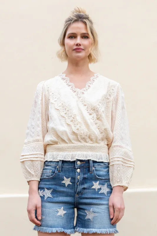 Surplice Crochet Top sold by Miss Me