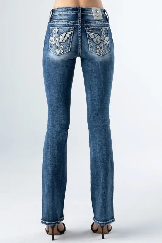 Feather Cross Flower Denim sold by Miss Me
