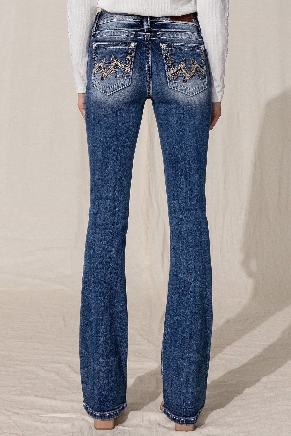 Whipped Logo Bootcut Jean sold by Miss Me