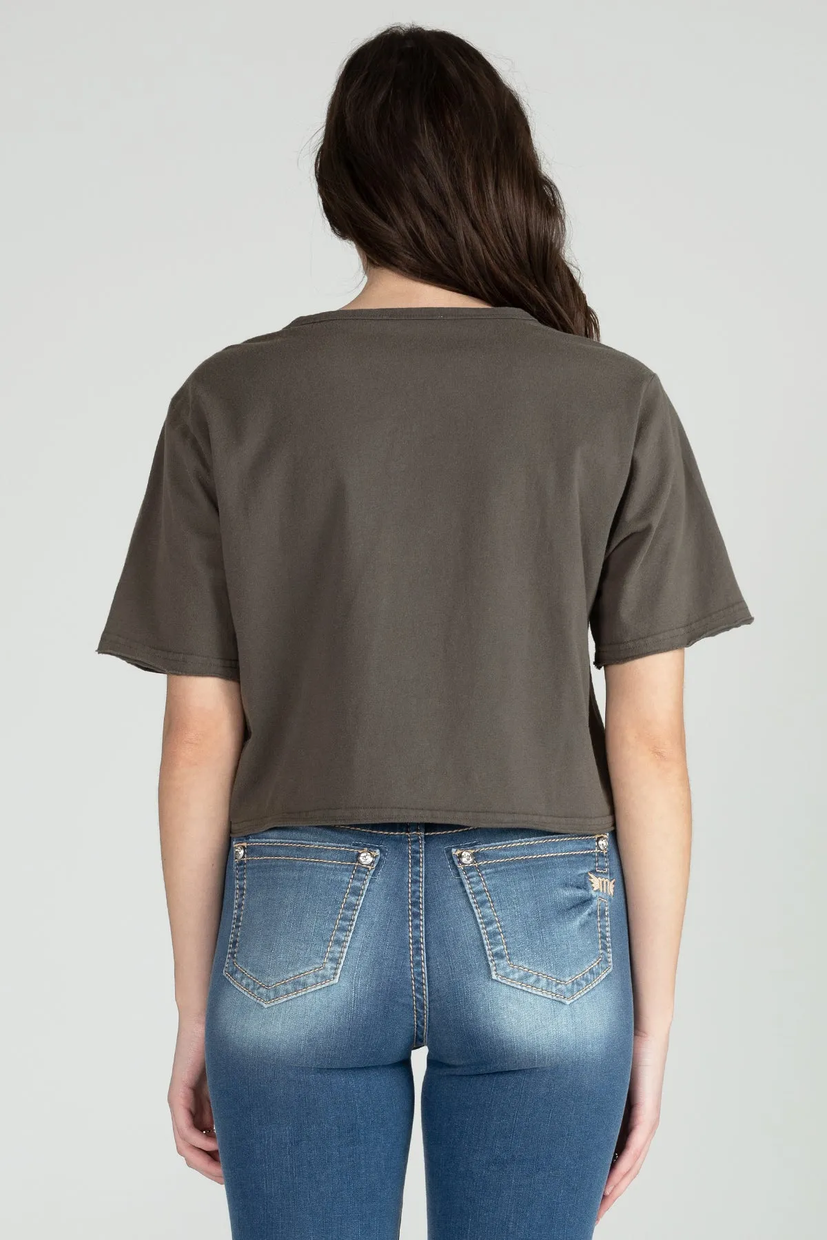 Dibs On The Cowboy Crop Tee sold by Miss Me product image thumbnail 2