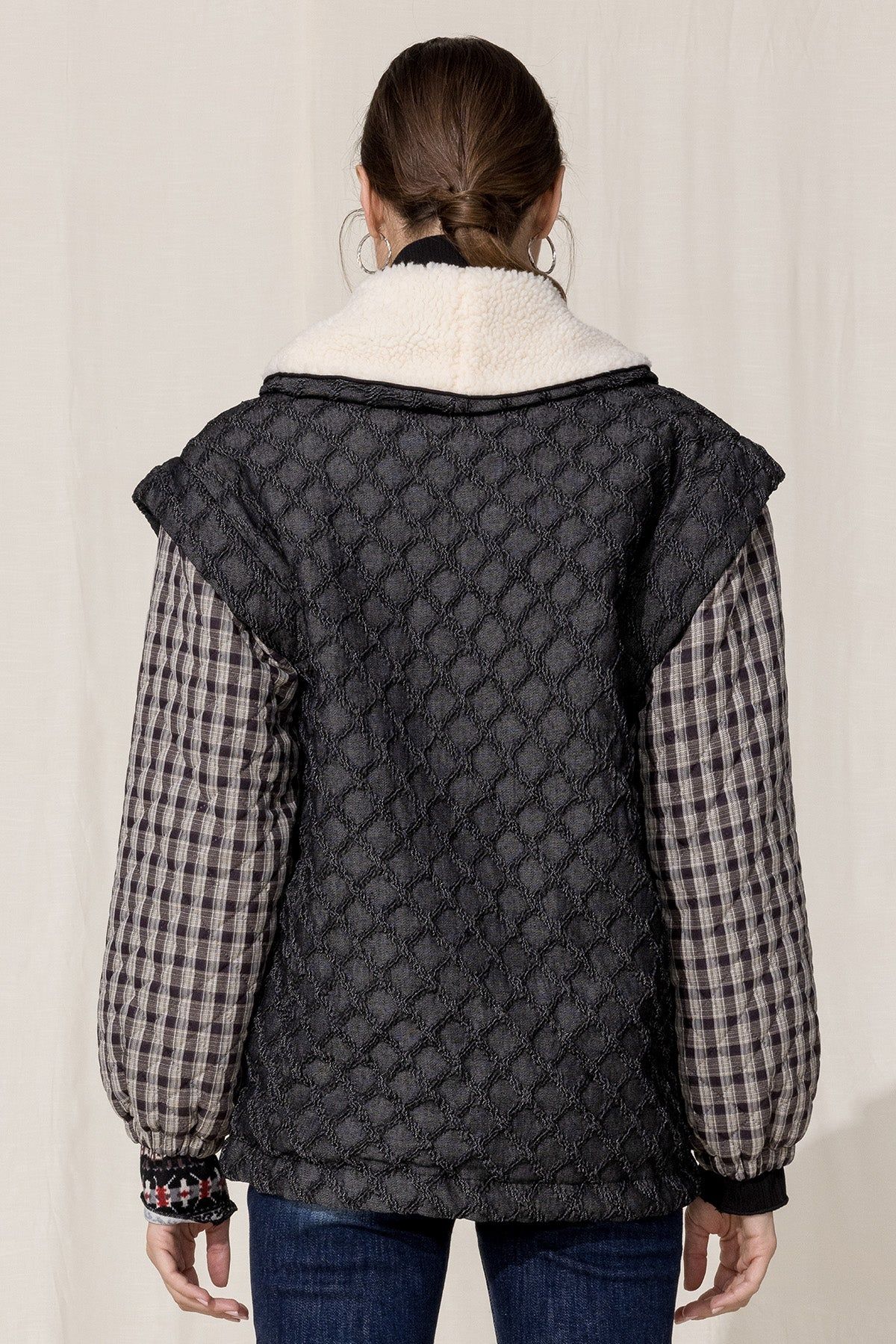 Button Down Sherpa Jacket sold by Miss Me product image thumbnail 3