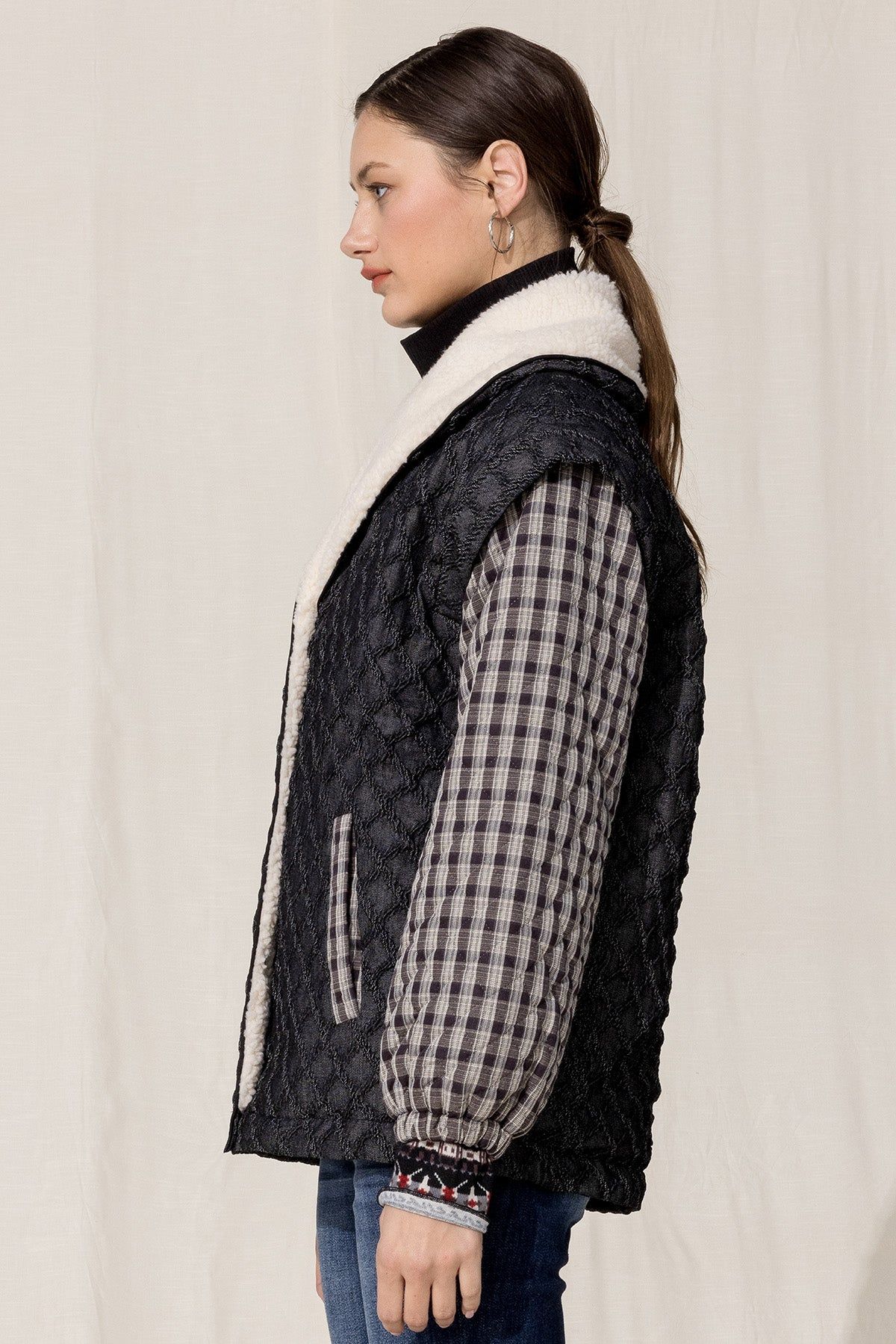 Button Down Sherpa Jacket sold by Miss Me product image thumbnail 4