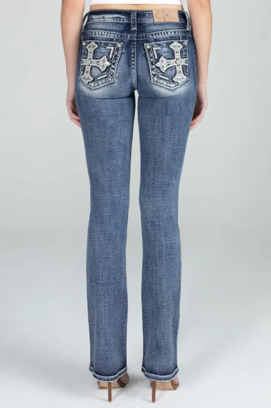Aztec Cross Bootcut Denim sold by Miss Me