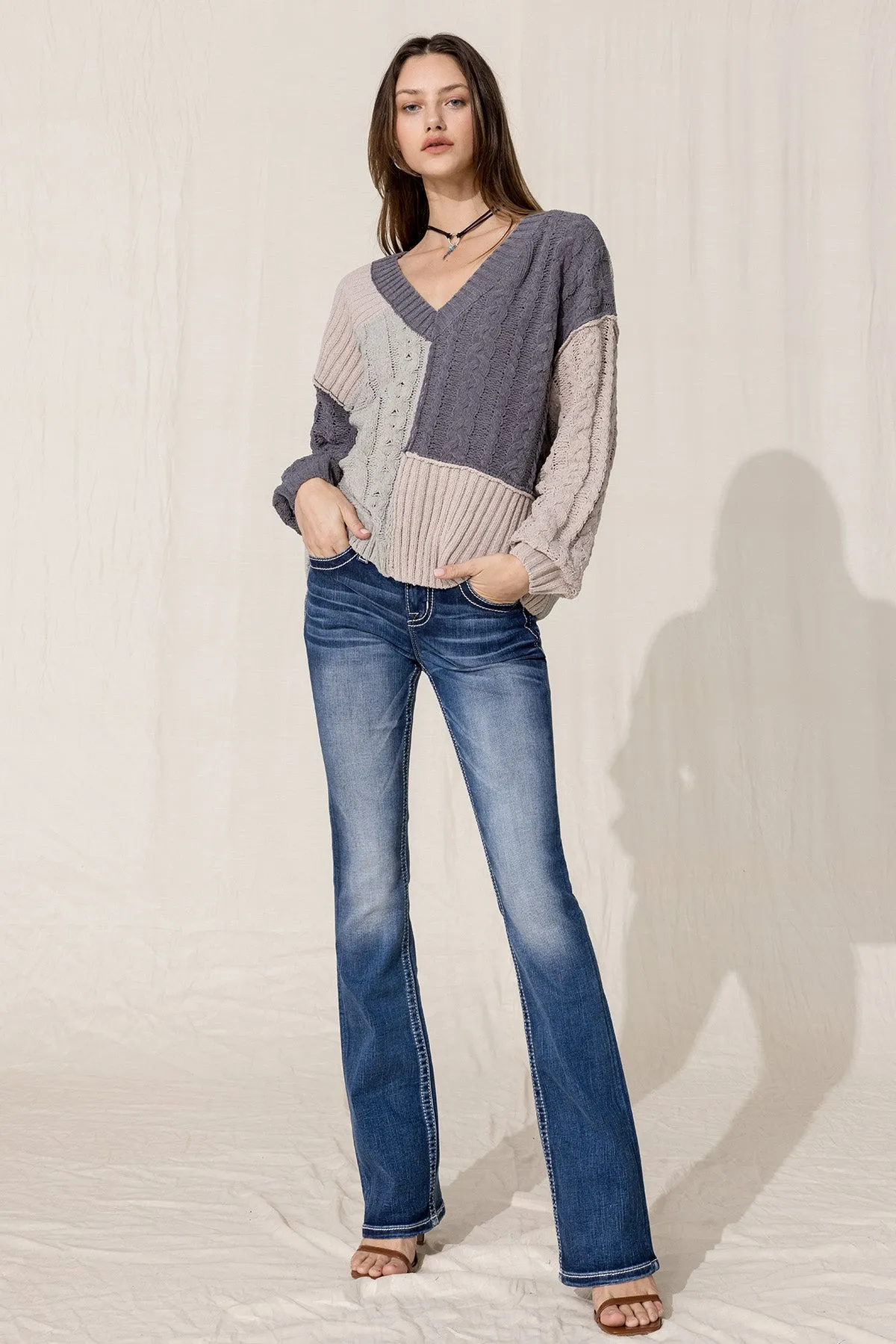 Color Blocked Sweater sold by Miss Me product image thumbnail 4