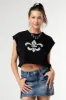 Fleur Muscle Graphic Tee sold by Miss Me