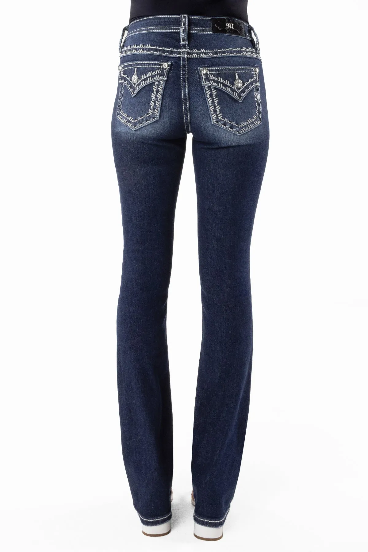 Metallic Border Stitch Bootcut Jeans sold by Miss Me