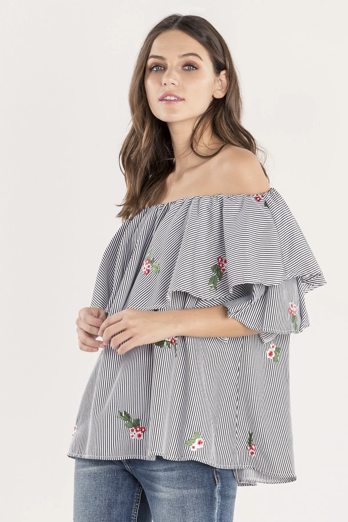 Cali Cruisin Off The Shoulder Top sold by Miss Me product image thumbnail 2