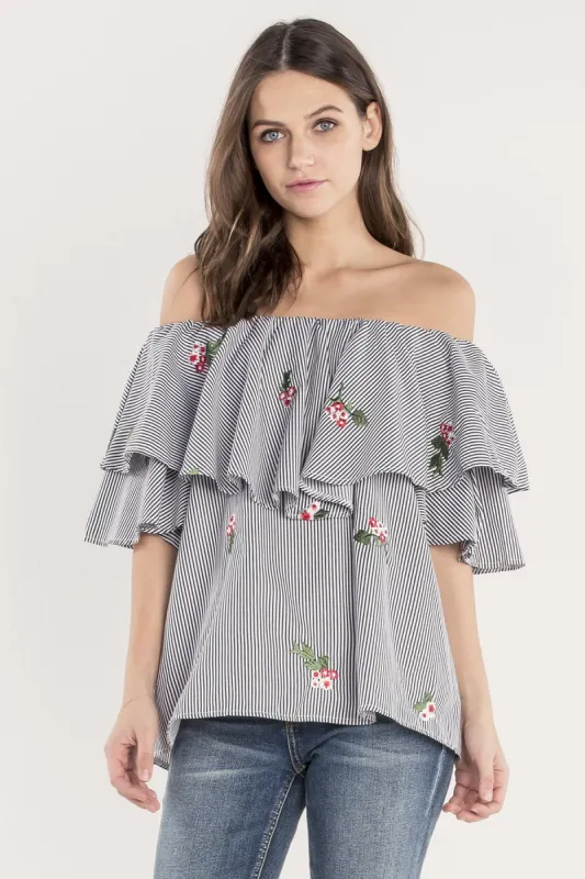 Cali Cruisin Off The Shoulder Top sold by Miss Me