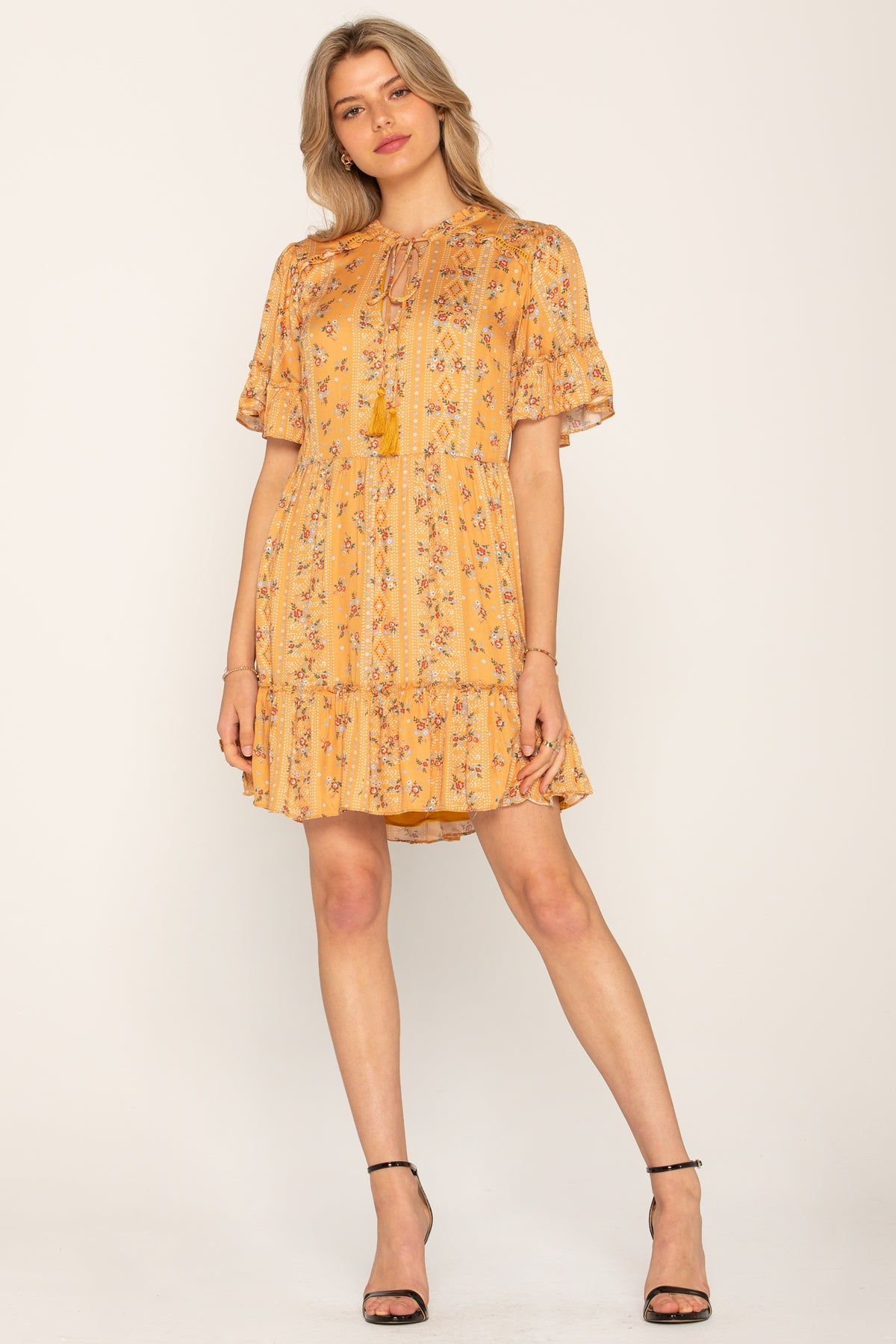 Floral Romance Mock Neck Dress sold by Miss Me
