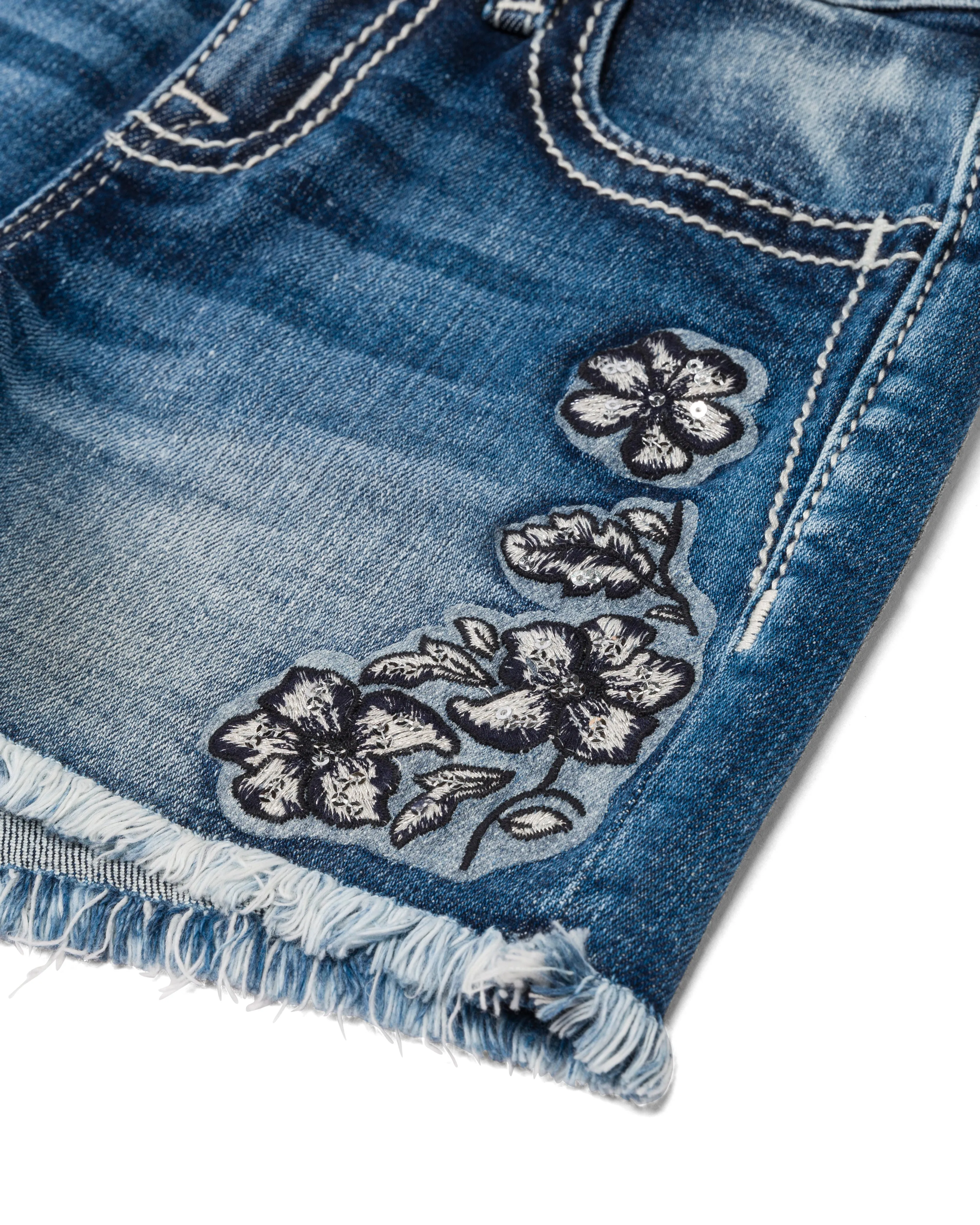 Girls Sequin Floral Shorts sold by Miss Me product image thumbnail 3