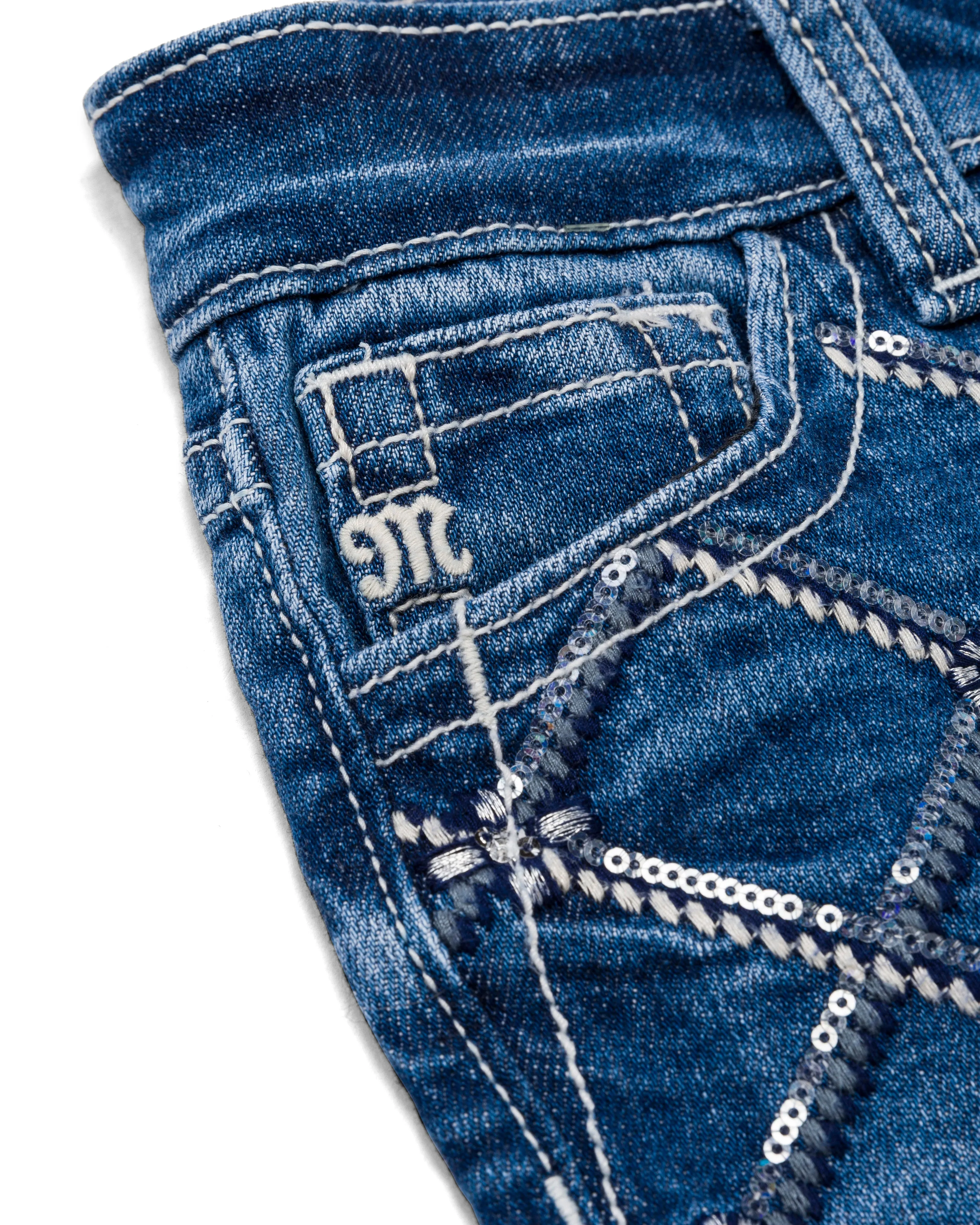 Girls Criss Cross Sequin Shorts sold by Miss Me product image thumbnail 3