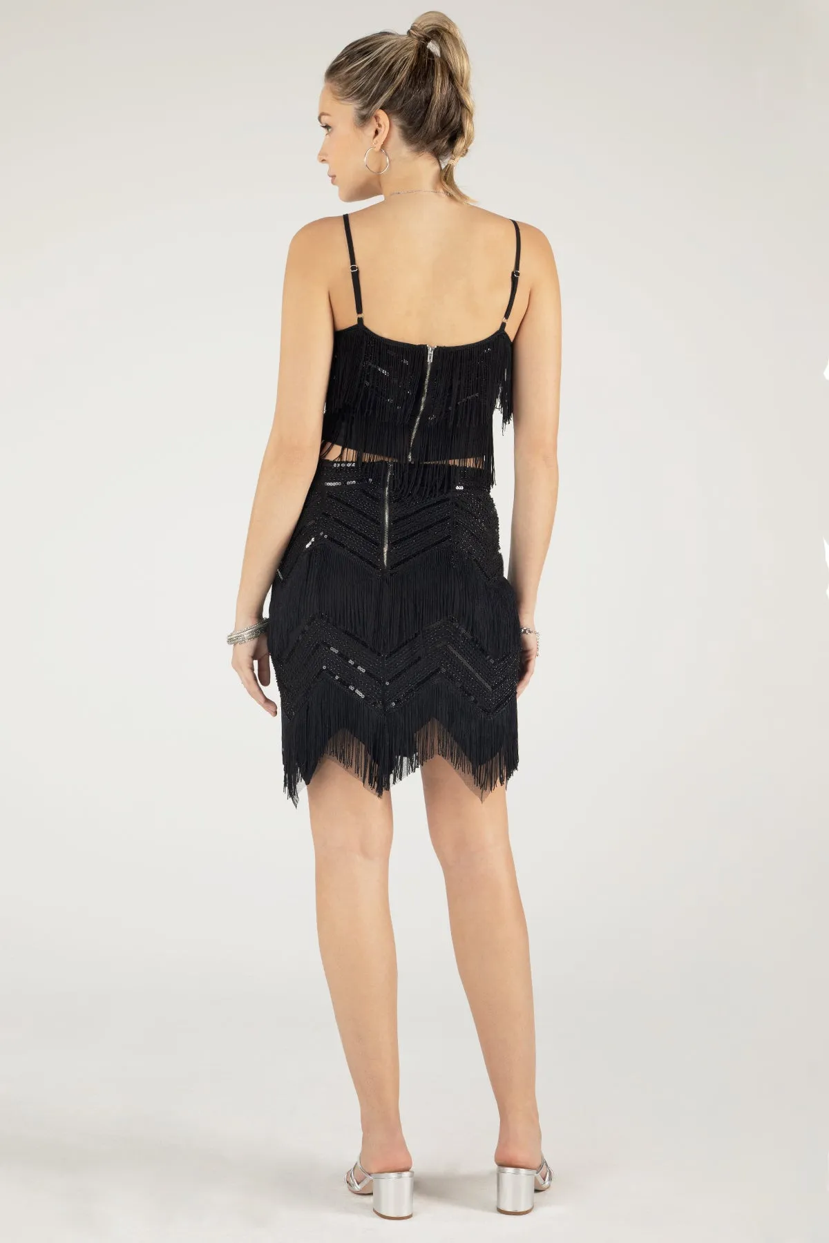 Embellished Fringe Mini Skirt sold by Miss Me product image thumbnail 5