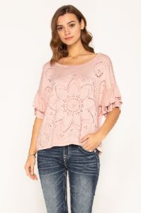 Floral Feeling Short Sleeve Top sold by Miss Me