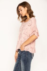 Floral Feeling Short Sleeve Top sold by Miss Me