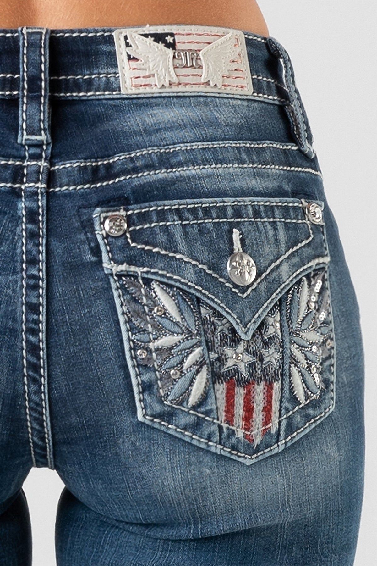 Winged Independence Bootcut Jeans sold by Miss Me product image thumbnail 4