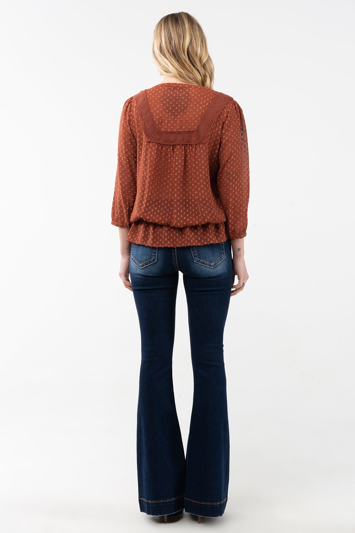 Swiss Dot Chiffon Blouse sold by Miss Me product image thumbnail 5