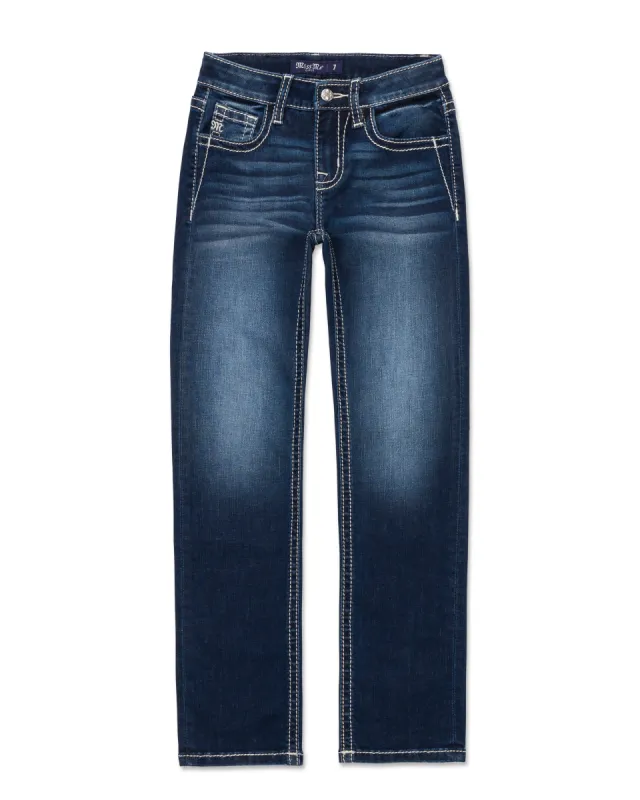 Girls Silver Web Straight Jeans sold by Miss Me