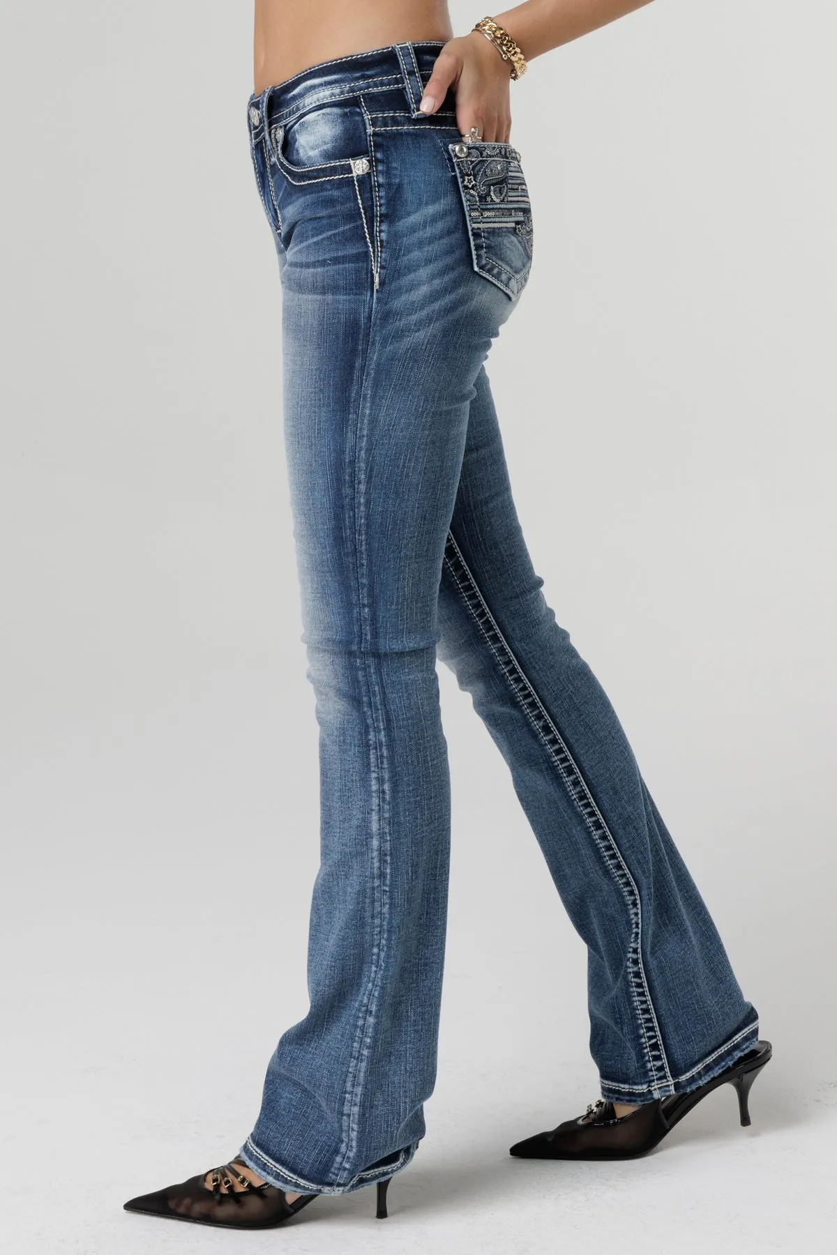 Americana Paisley Bootcut Jeans sold by Miss Me product image thumbnail 4