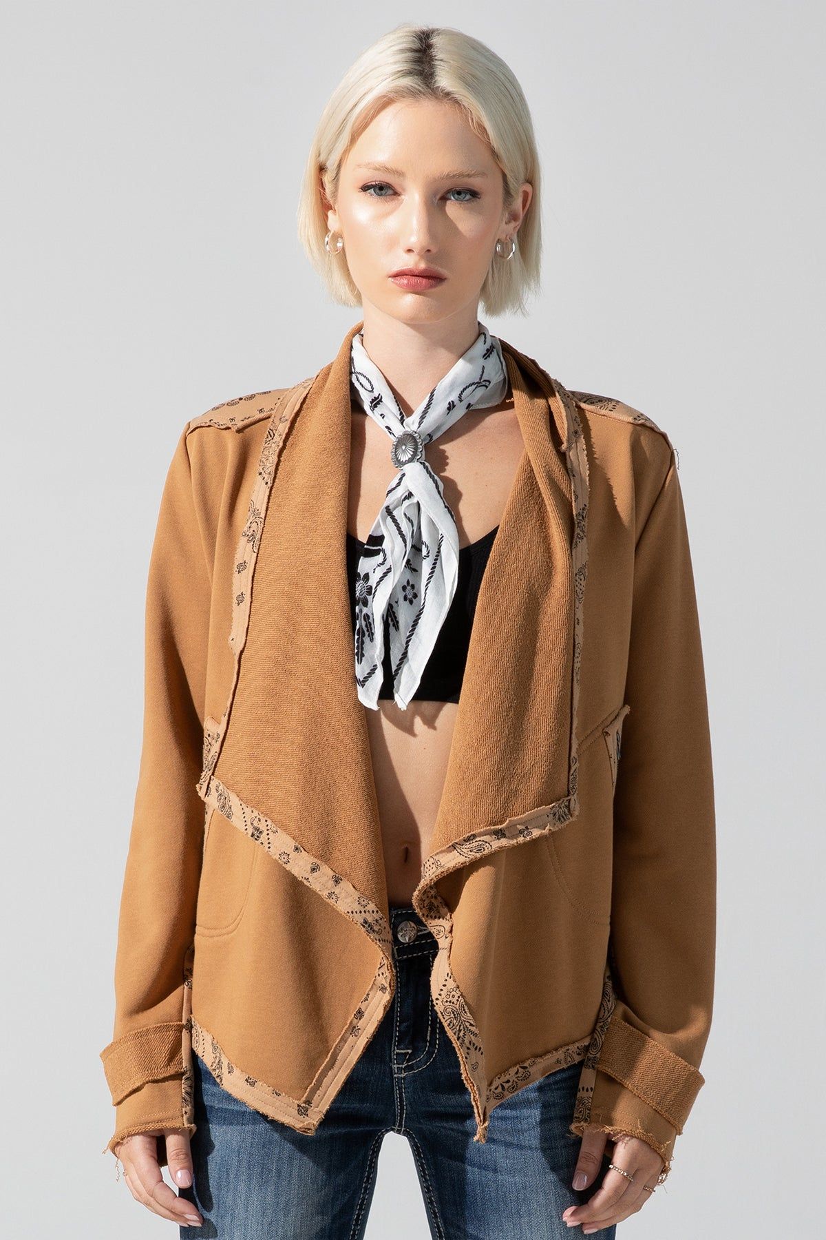 French Terry Jacket sold by Miss Me product image thumbnail 2