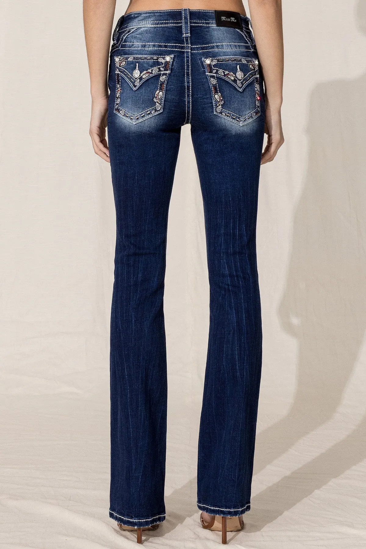 Paisley Border Bootcut Jeans sold by Miss Me