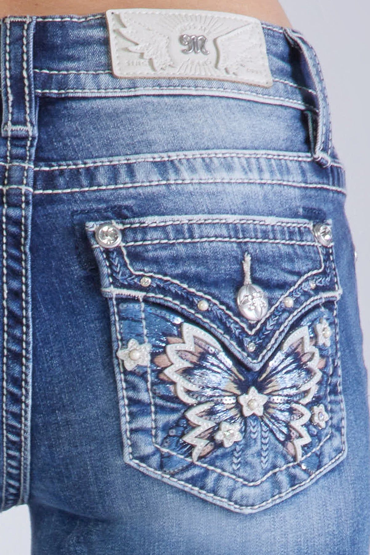 Floral Wing Bootcut Jeans sold by Miss Me product image thumbnail 4